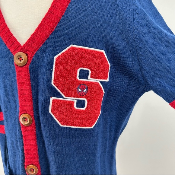 NWT BoxLunch Marvel Spider-Man Homecoming Collection Cardigan Men’s Size XS FLAW - Picture 2 of 9